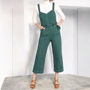 MODCLOTH A Solid Plan Cropped Wide Leg Retro Jumpsuit S